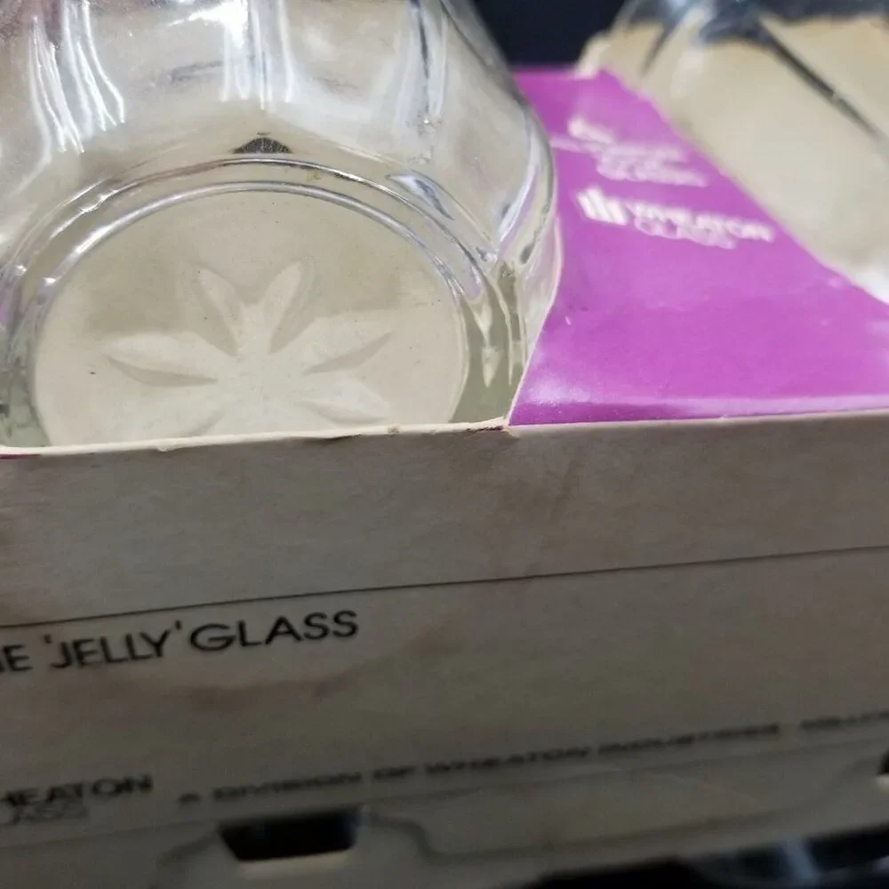 Vintage 80s Wheaton Jelly Glass 4 All Purpose Glass 4